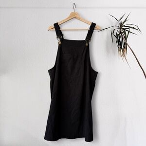 Plus Size Black Overall Dress
